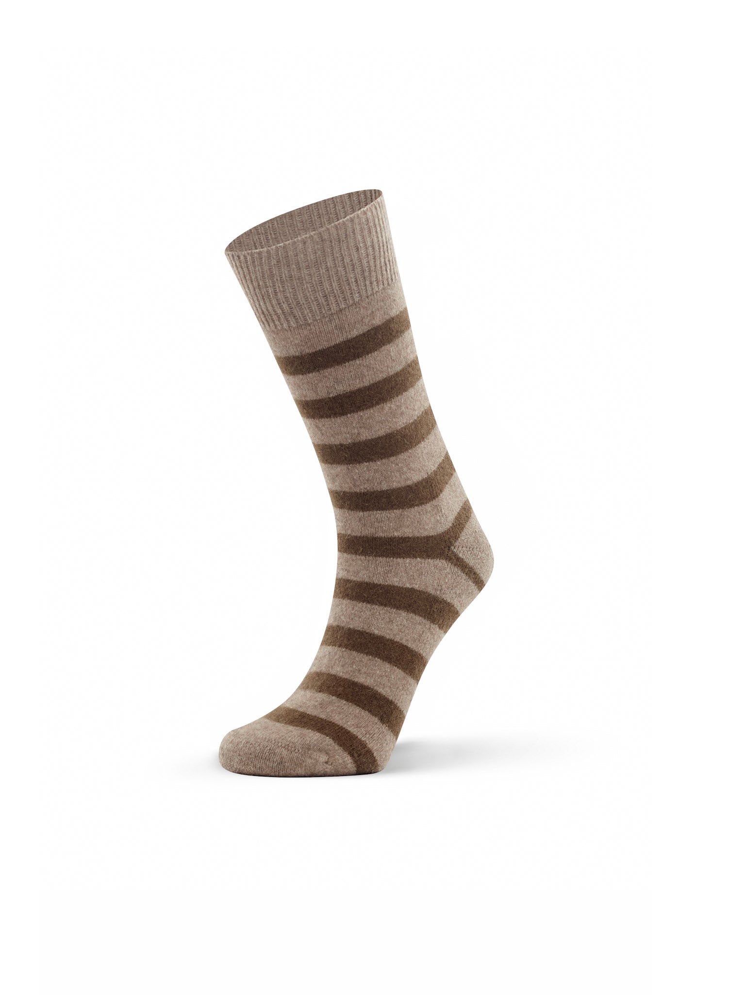 Possum Stripe Cushion Sock - Natural
