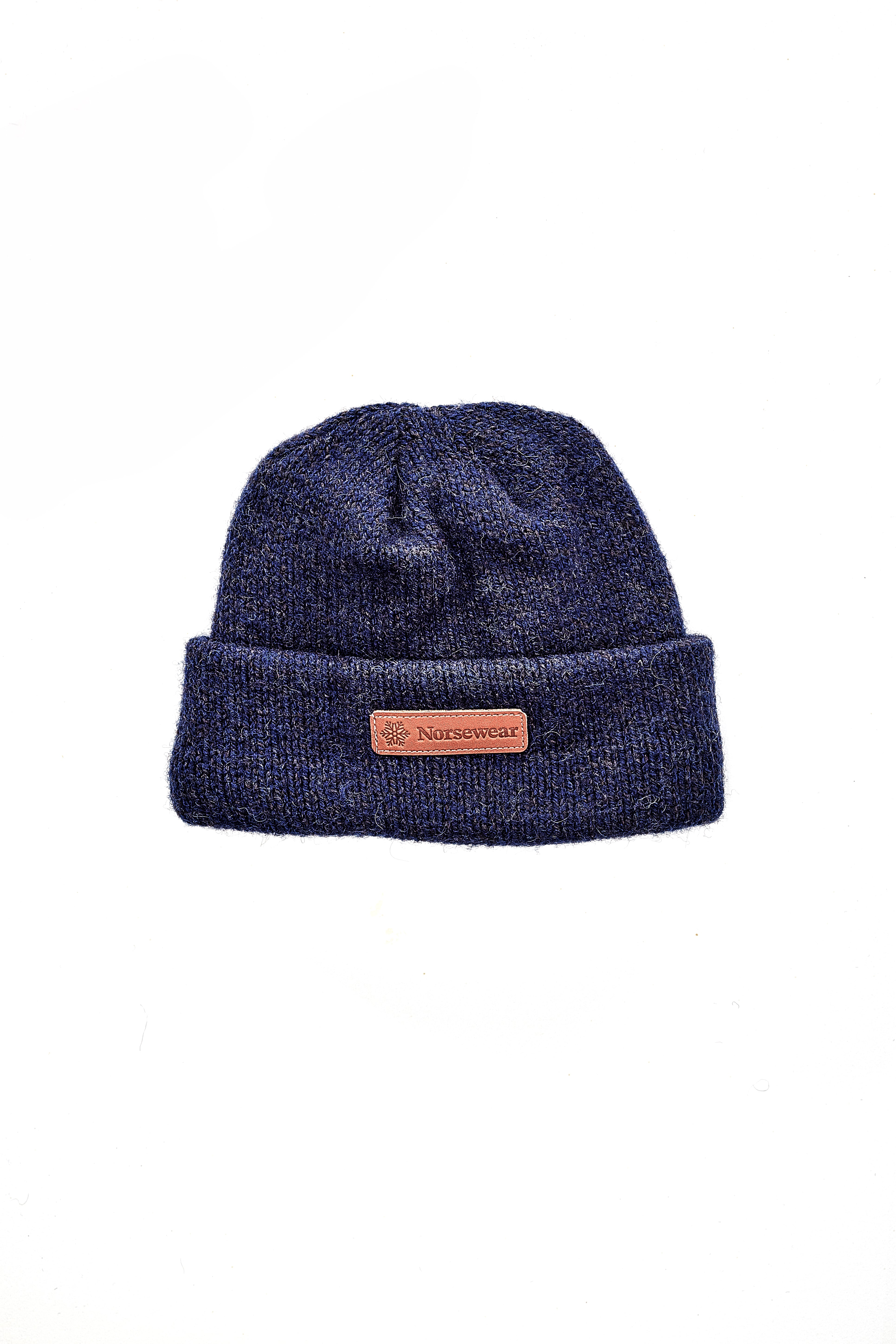 Aspiring Leather Patch Beanie - Navy