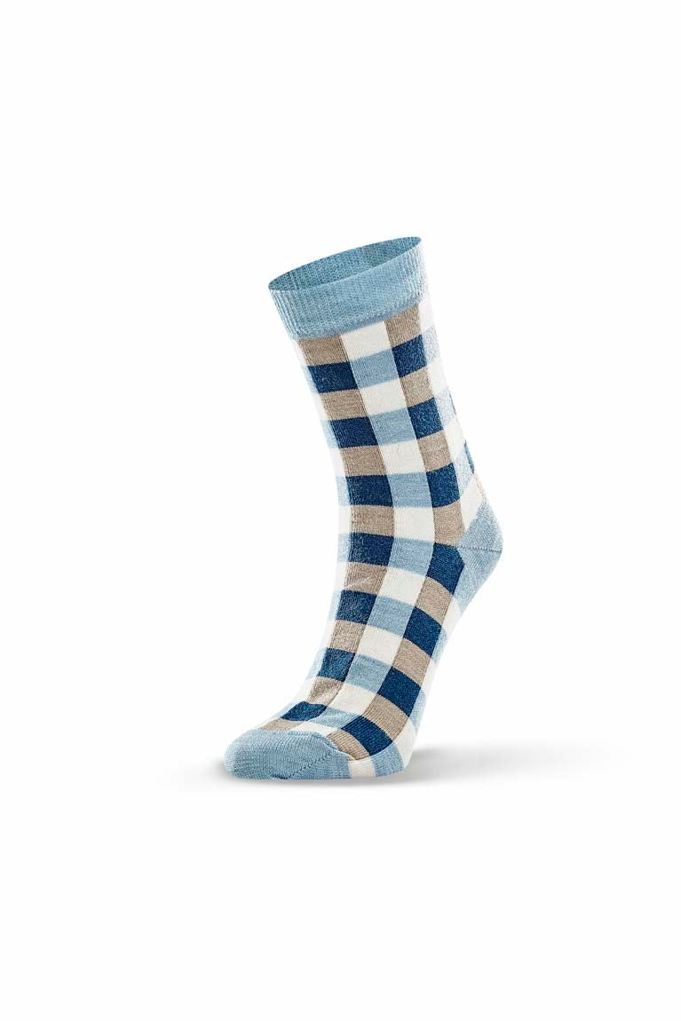 Check Sock - Seafoam